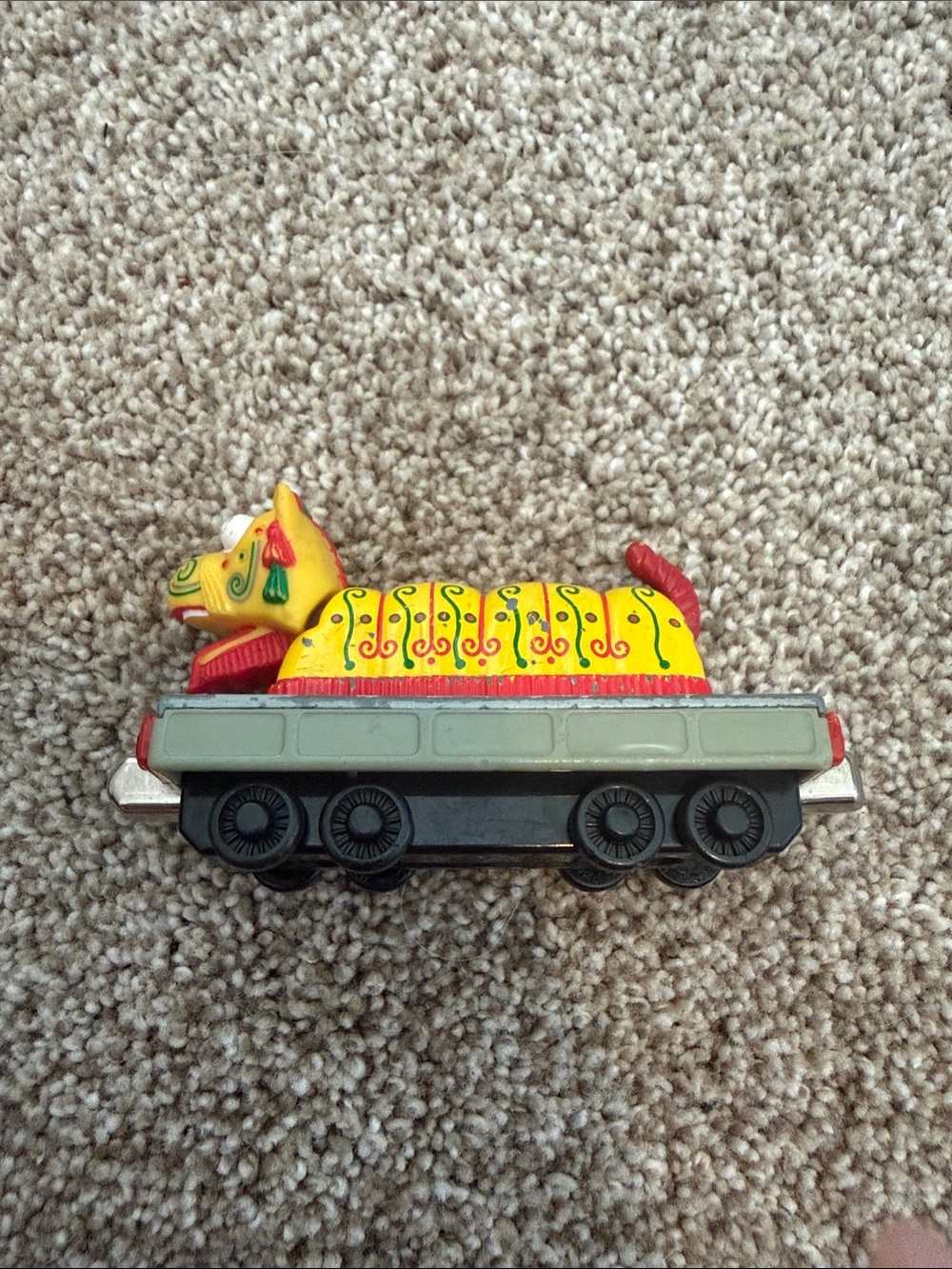 Yellow Decorative Lion Train Car Kids Toy